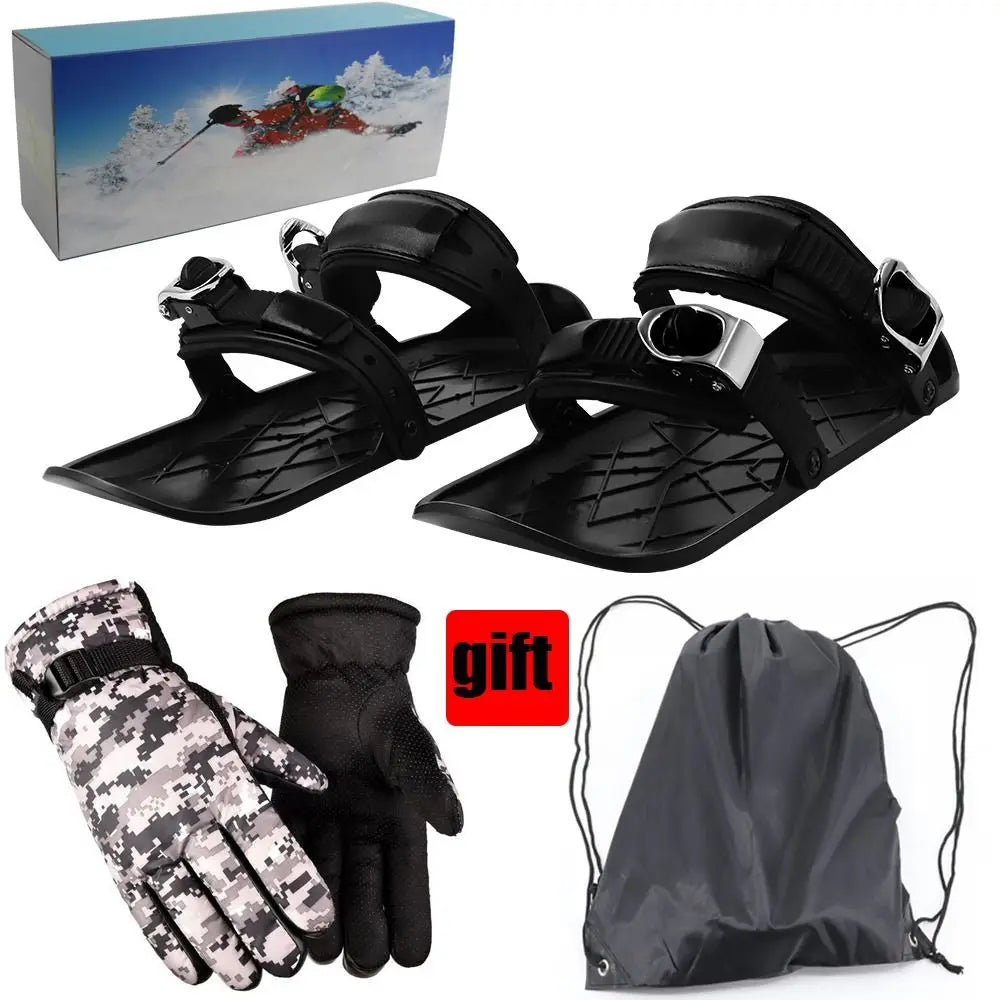 Mini Skis Snowblades for Snow Skis for Winter Shoes Short Snowskates Snowblades Skiboards Portable&Light Ski-shoes Outdoor Sport