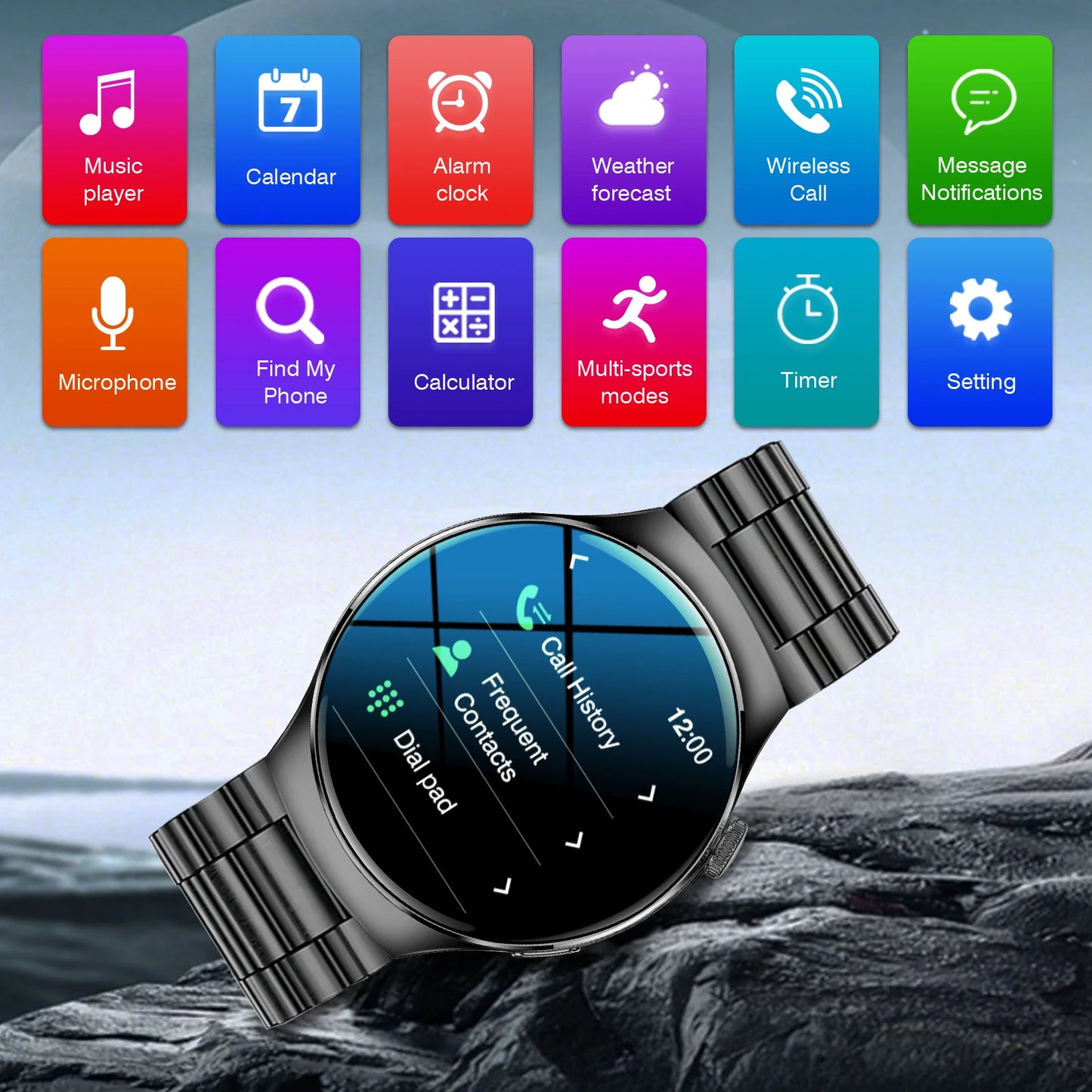 Smart Watch, 1.5 " Smartwatches for Men (Answer/Make Calls), Sports Modes with Fitness Tracker Watch, Life Waterproof Activity