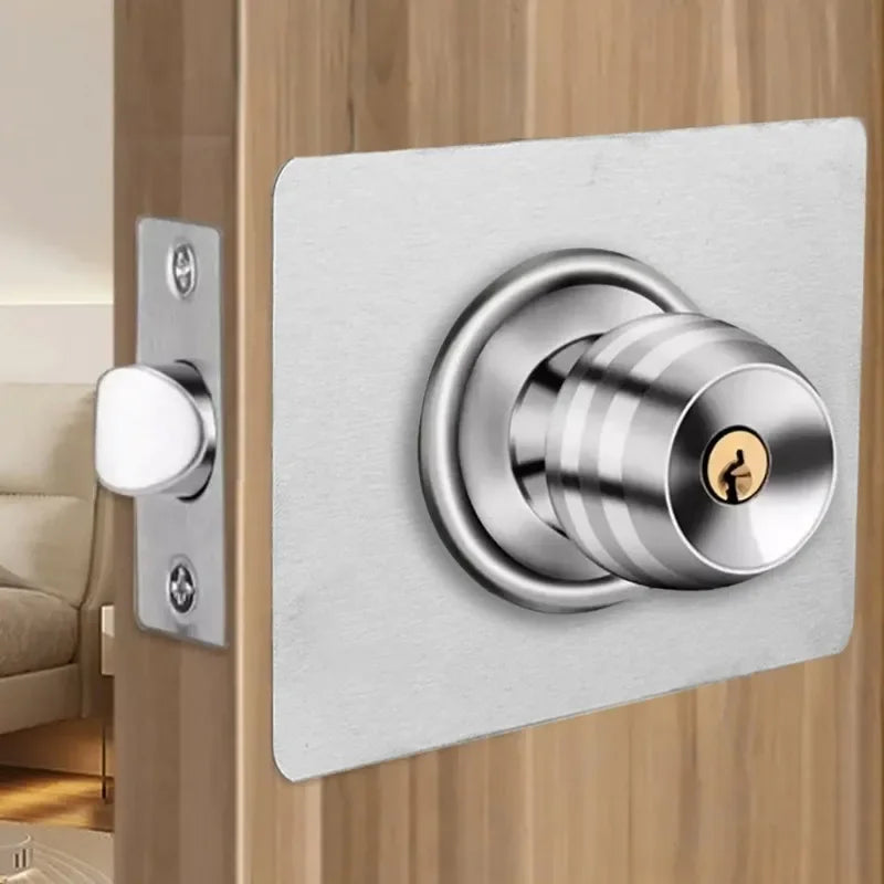 Door Lock Repair Board Cover Circular Stainless Steel Plates Garage Door Handle Plate Covers Patch Reinforcement Plates Brackets