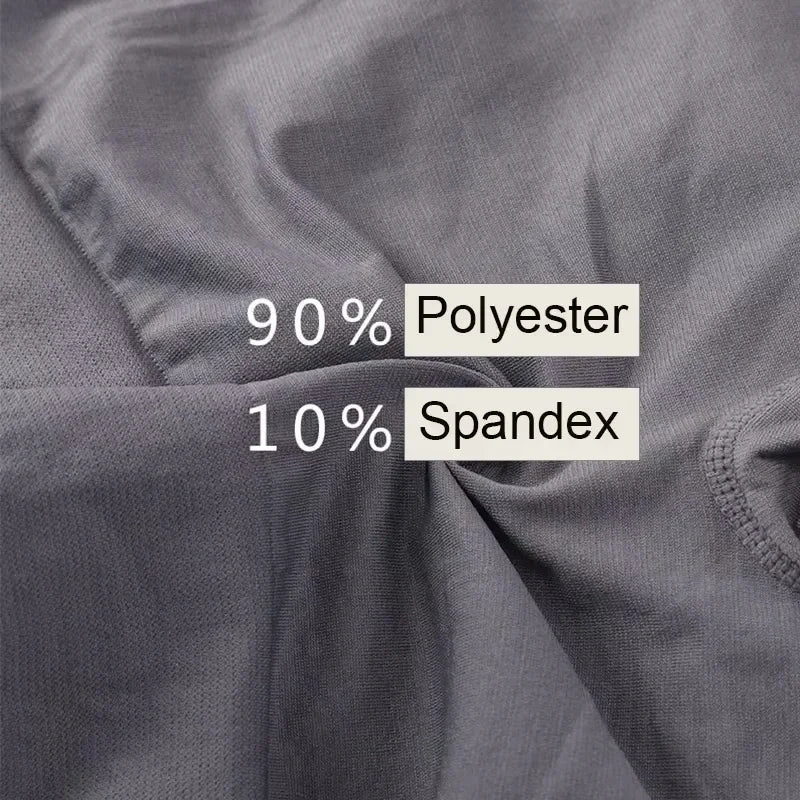 5PCS Men’s High Elastic Breathable Boxer Briefs Comfortable Soft Underwear Solid Color Panties for Daily Wear