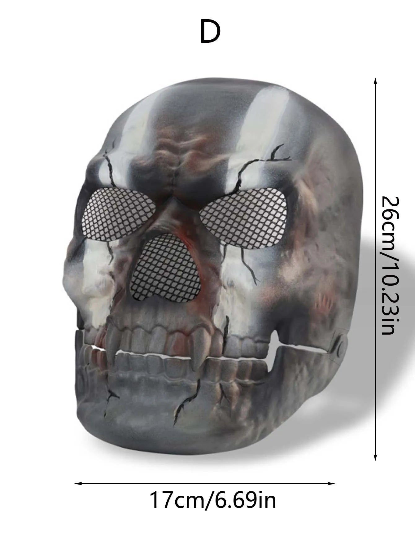 1pcs Moving Mouth Skull Mask Halloween Movable Props Scary Horror Character Props Halloween Holiday Party Masquerade Decoration