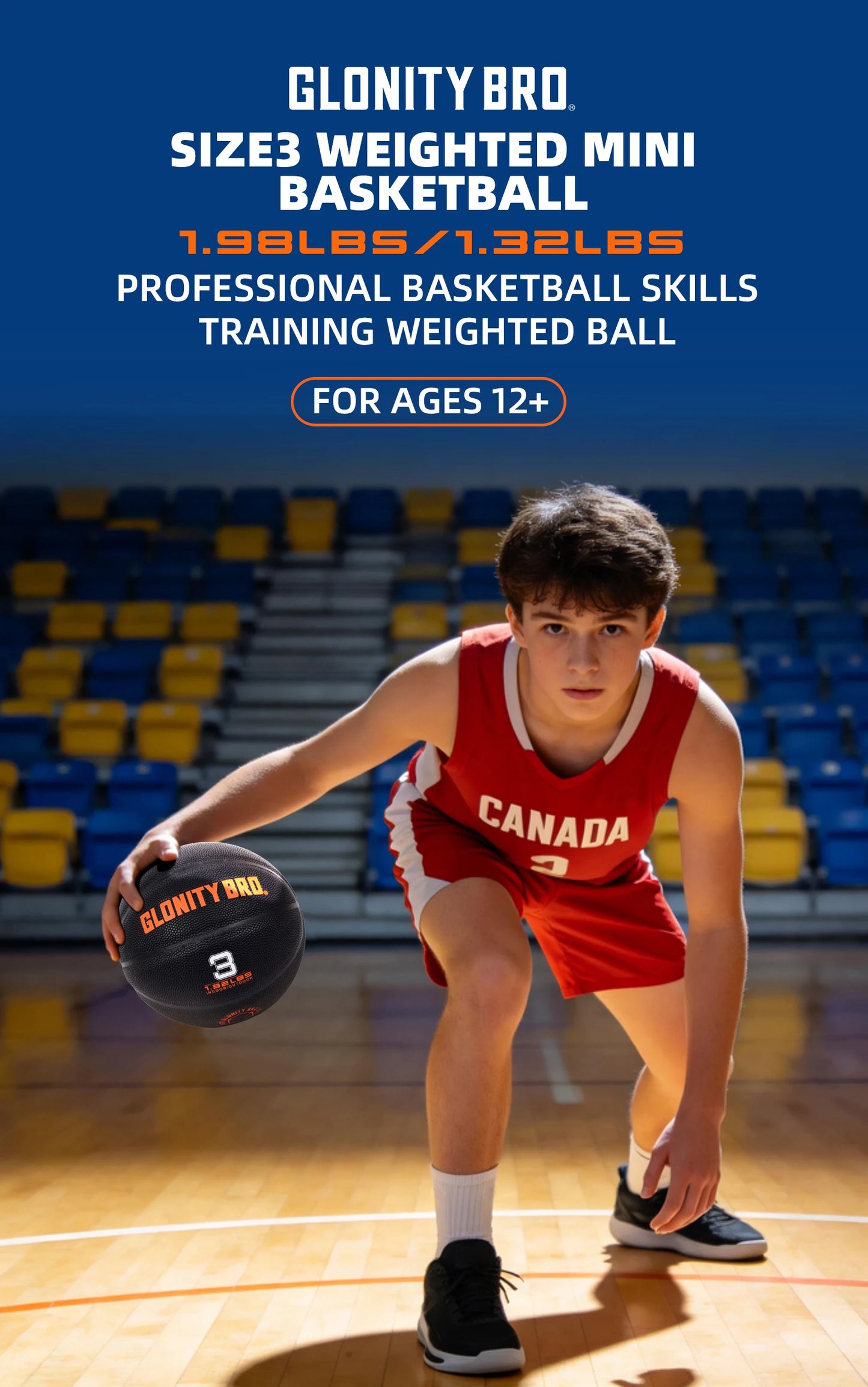 Trainer Small Heavy Ball Size 3 Basketball Ball For Indoor & Outdoor – Improve Dribbling, Passing, Handling & Rebounding Skills