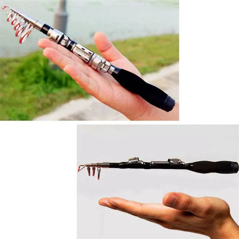 Fishing tools Telescopic Fishing Rod Spinning Fly Carp Feeder Carbon Fiber Pesca 1.2M 1.5M 1.7M 1.9M 2.1M Mini Travel Reel Seat
