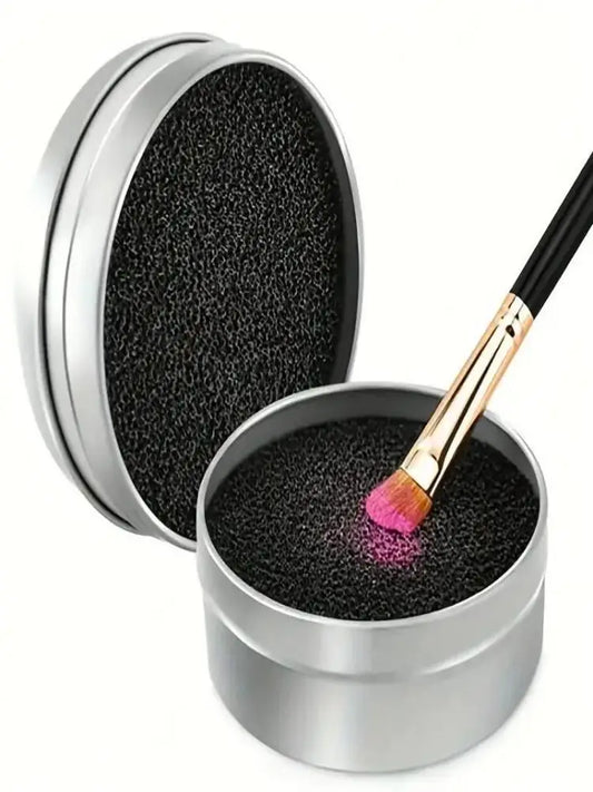 Makeup Brush Cleaner Box - Portable Dry Cleaning Kit for Cosmetic Brushes, Quick Portable Dry Cleaning Case for Quick Color Chan
