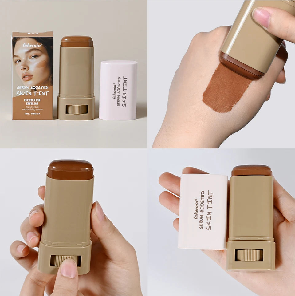 New Balm Serum Boosted Skin Tint Silky Texture Moisturizing Coverage Plumper Even Skin Tone Best Stick Foundation Travel Makeup
