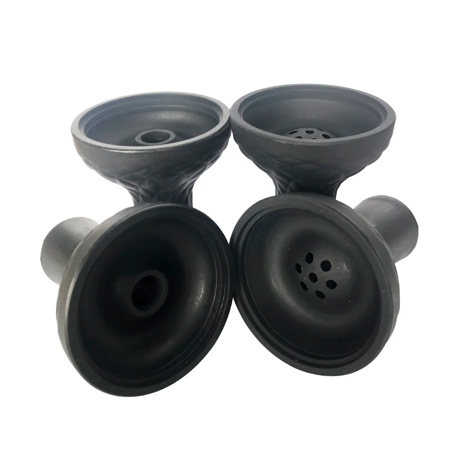 Diameter 8cm  Single or 7 Holes Black Silicone Bowl Shisha Hookah Nargile Sheesha Narguile Chicha Hookah Accessories