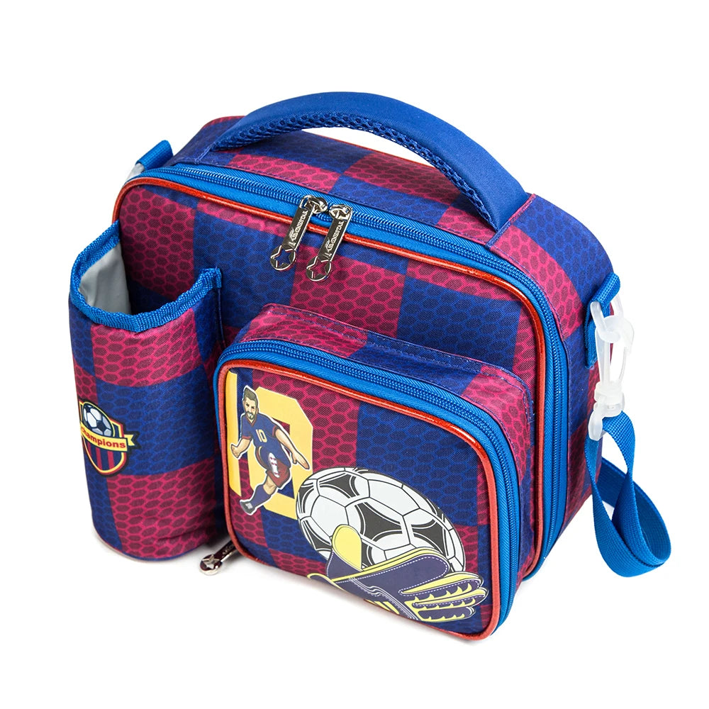 Primary School Lunch Bags for Children Complete Kit Handbags for Boys Lunch Box With Bottle Pockets Lunch Accesorios for Kids