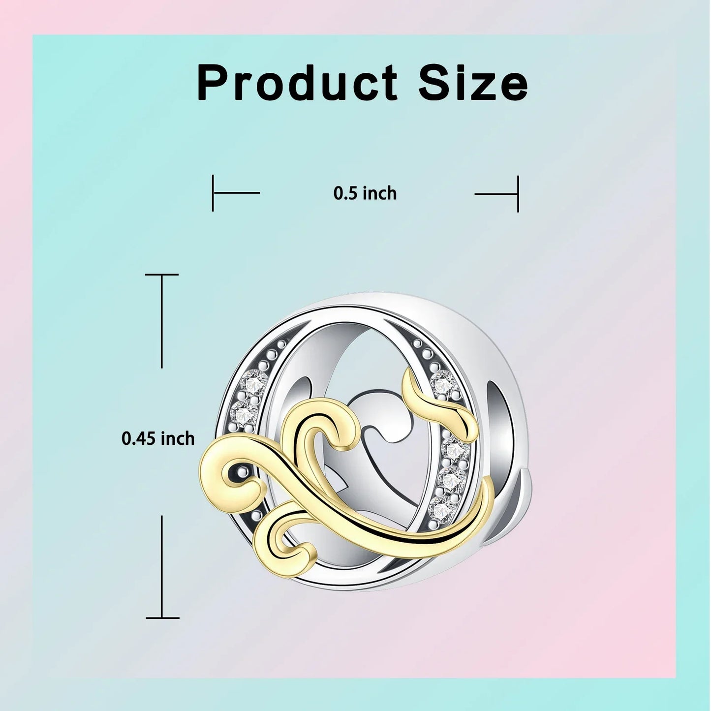 925 Sterling Silver  A-Z 26 English Letters Retro Fashion Pendant Fit Original Bracelet Charm Beads Necklace Diy Female Jewelry