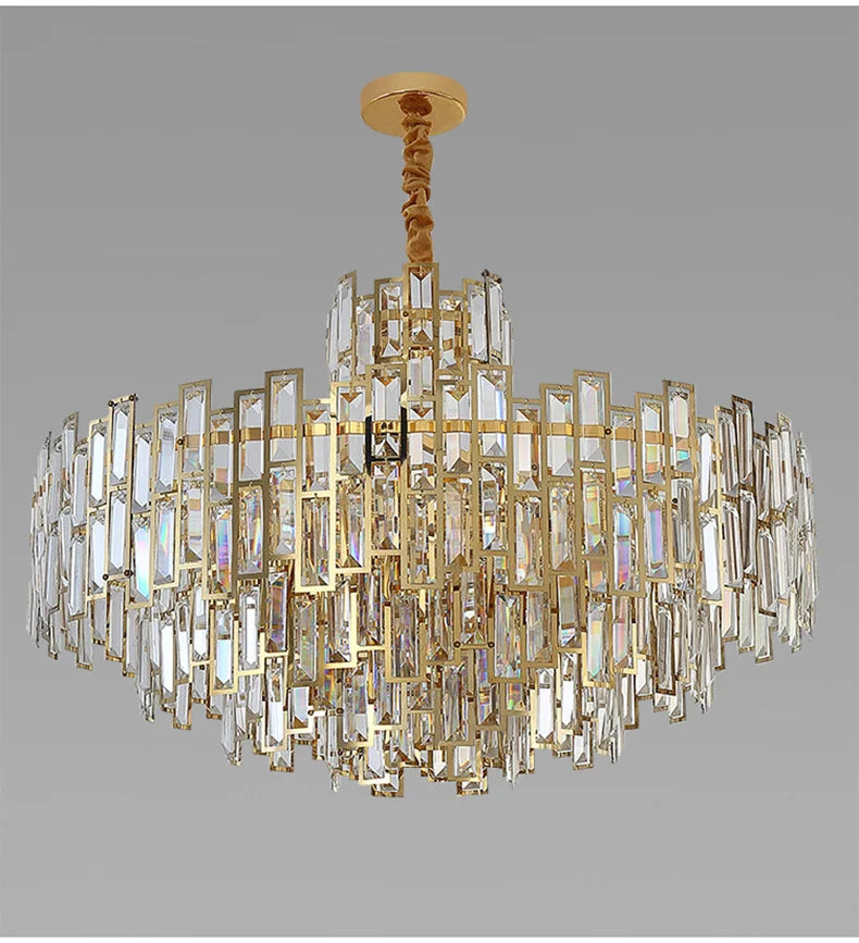 Luxury Crystal Chandelier Ceiling Light Fixture Dining Table Light Led Lighting Lamps Living Rooms Żyrandol Pendant Ceiling Lamp