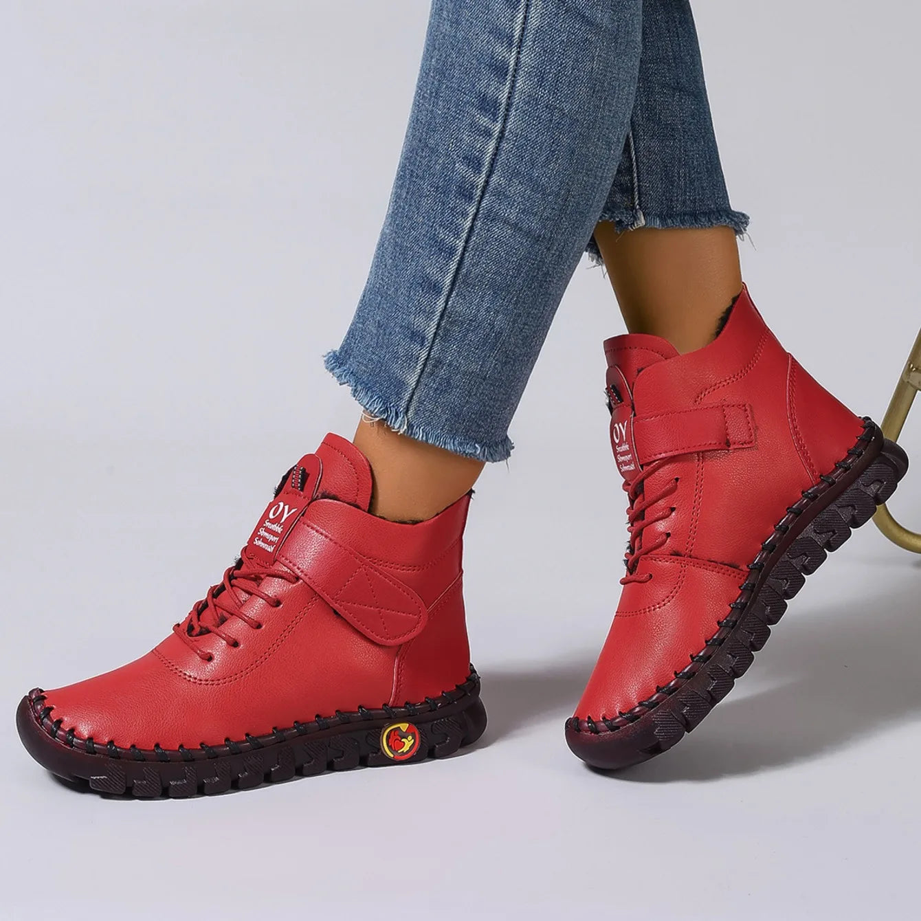 Women Boots 2025 New Comfortable Flat Ankle Boots Luxury Casual Thickened Warm Mom Shoes Fashion Handmade Cotton Shoes Women