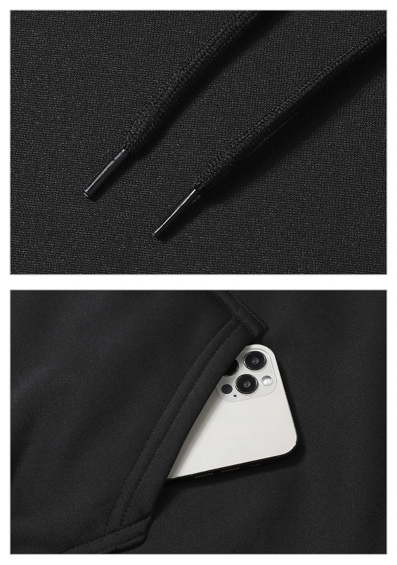 Winter Lambswool Men's Sets Thickened Fleece Sweatshirt Suit Men's Two-piece Hooded Tracksuit Men Sweatshirts Eu Sizes XS-2XL