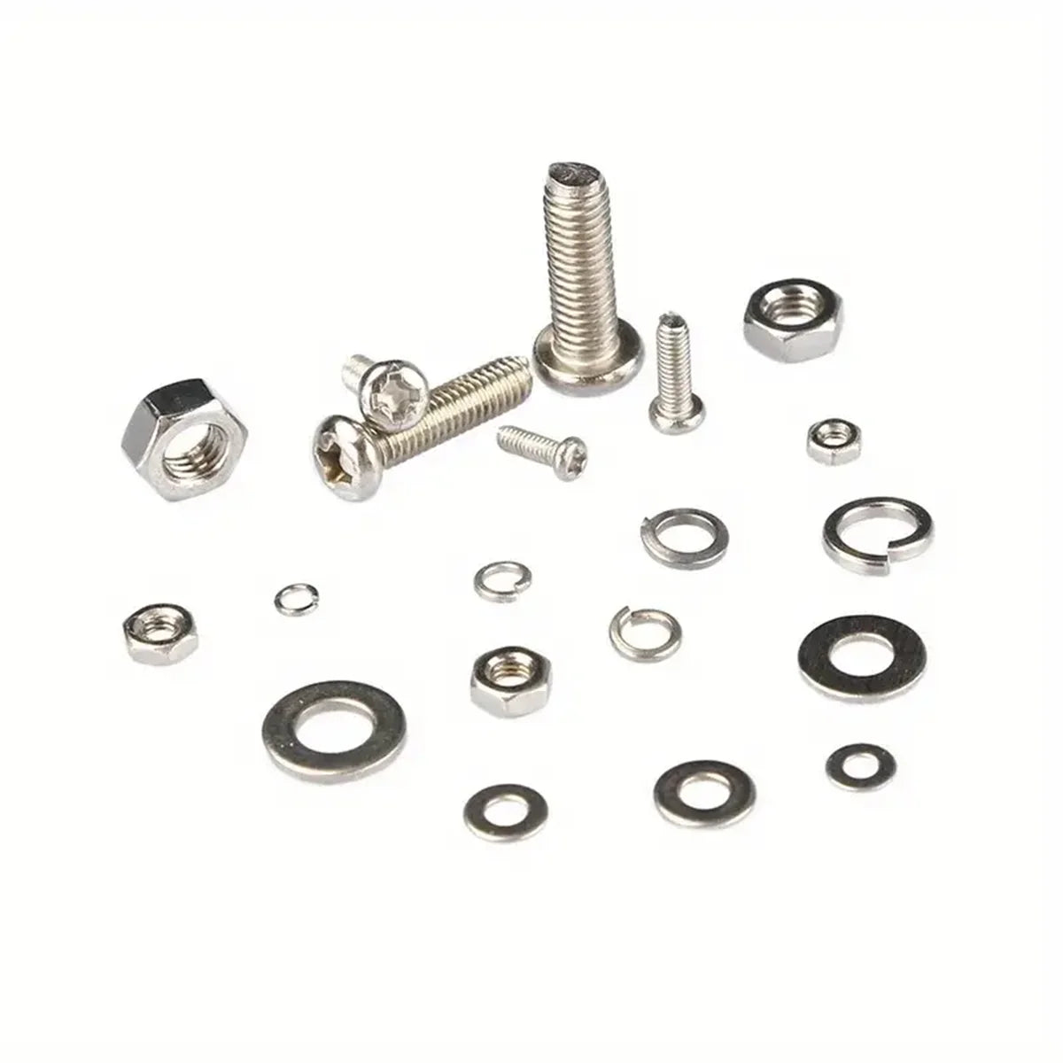 320pcs Stainless Steel Screw Nut Bolt Assortment Kit M2 M2.5 M3 M4 M5 Nuts and Bolts Assortment