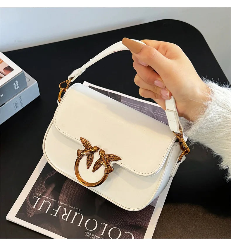 Ladies' Handbag, Swallow Bag, High-end, Fashionable, Versatile, Single Shoulder Crossbody Bag, Small Square Bag, Commuting Bag
