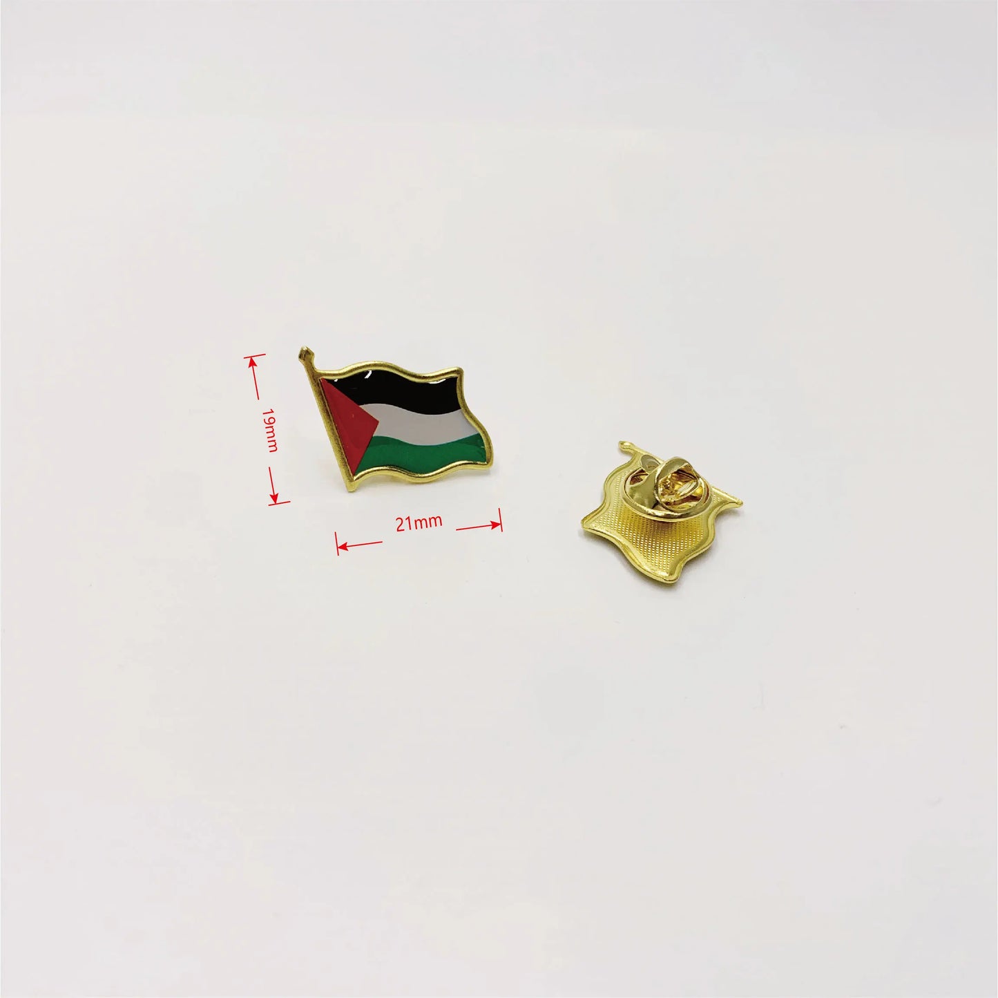 20/100Pcs Palestine Flag Lapel Pins Bulk - Metal Palestinian National Lapel Pin