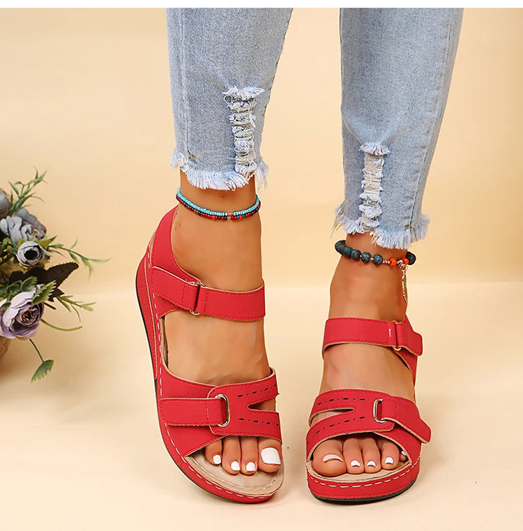 Fashion Women's Summer Shoes Wedge Walking Shoes Beach Women's Sandals Comfortable Elegant Female Footwear Zapatos De Mujer