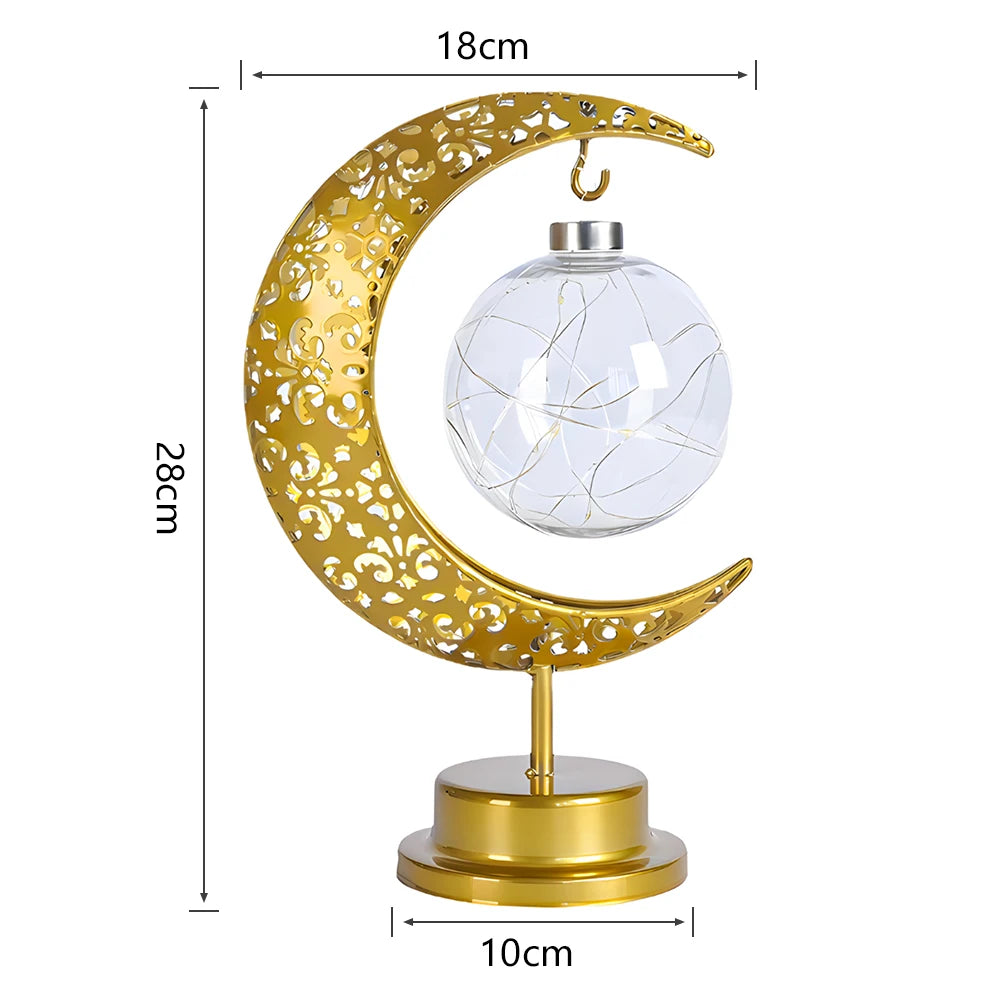 Ramadan Decorations Star Moon Light LED Eid Mubarak Lantern For Home Festival Eid Gift Lslamic Muslim Party Supplies Night Light