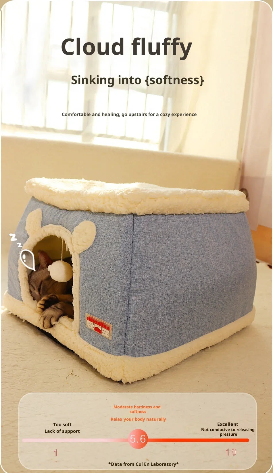 New 360 Degree Fully Enclosed Electric Heating Cat and Dog House Cat Nest Winter Warmth Constant Temperature Cat Beds Blanket