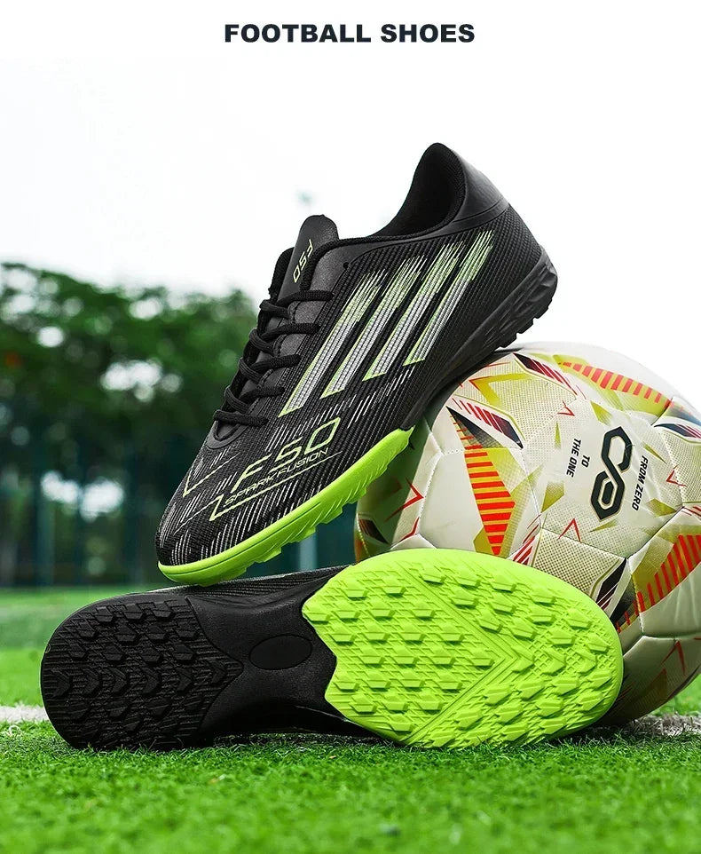 Adult Football Shoes Lightweight Wear-resistant Soccer Boots Anti-slip Outdoor Turf Training Sports for Men Youth Daily Match