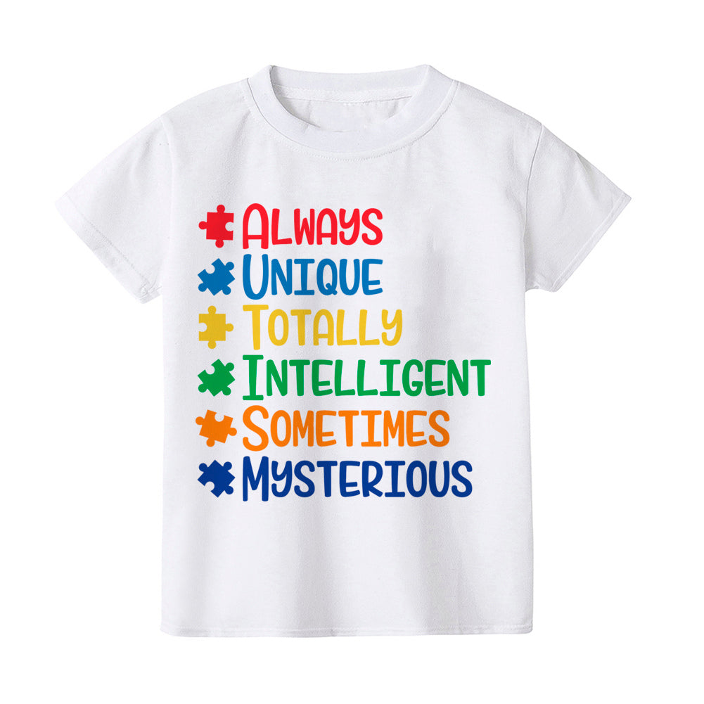 Autism Awareness Kids Tshirt Toddler T-shirt Boy Girl Clothes Autism Heart Chilld Shirt Care for Autistic Patients Children Tee