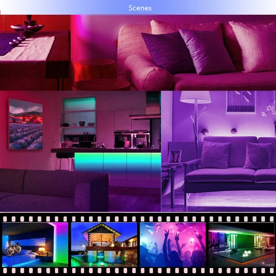 Led Strip Light 5M 300Leds SMD2835 12V White Warm Red Green Blue RGB Luces Led Light Waterproof Flexible Lamp Tape for Room Deco