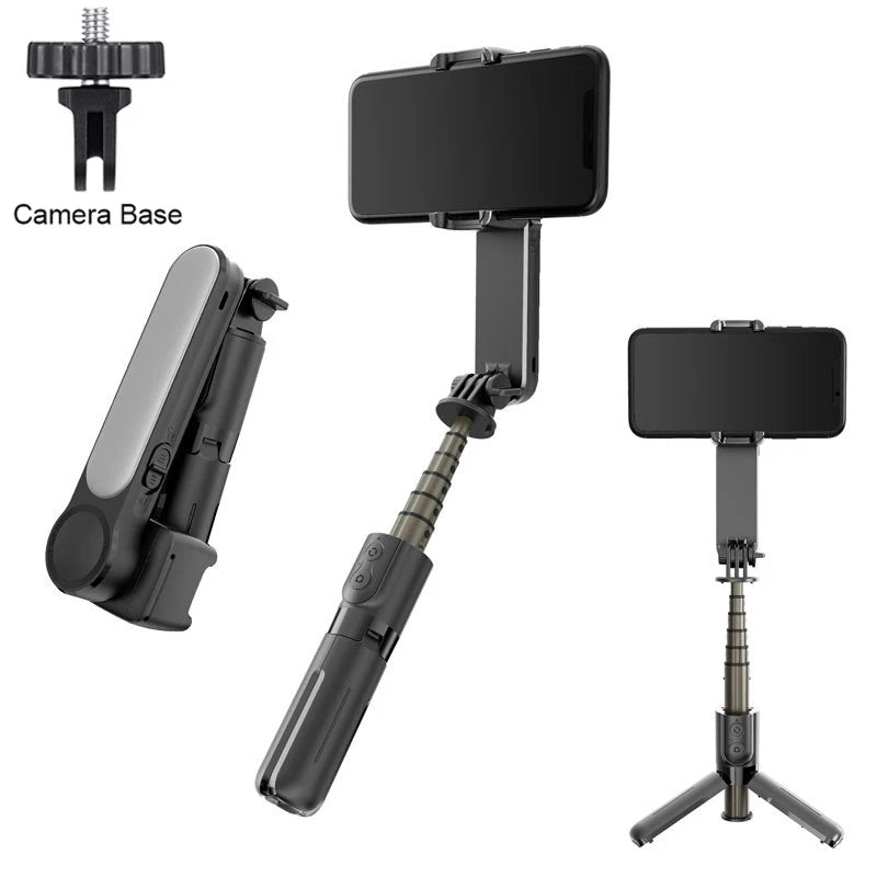 Gimbal Stabilizer For iPhone Android Cell Mobile Phone Cellphone Smartphone Action Camera Handle Grip Selfie Stick Video Tripod