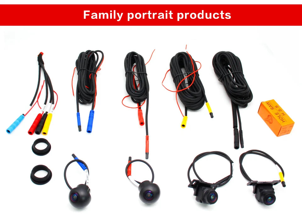 AHD 1080p 3D 360 degrees Surround Bird View Car Camera Panoramic Left Right Front Rear 4-way Camera For Car Android Player