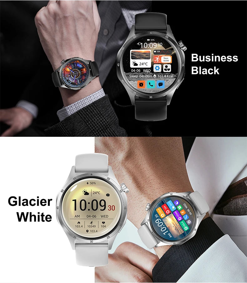 2025 New Men GPS Smart Watch 360 * 360 AMOLED Screen Bluetooth Call NFC Heart Rate Monitoring IP68 Waterproof SmartWatch for Men
