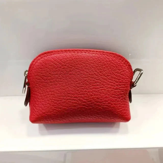 Genuine Leather Woman Coin Purse Luxury Fashion Custom Letter Pouch Mini Key Wallet Luxury Design Earphone Storage Cosmetic Bag