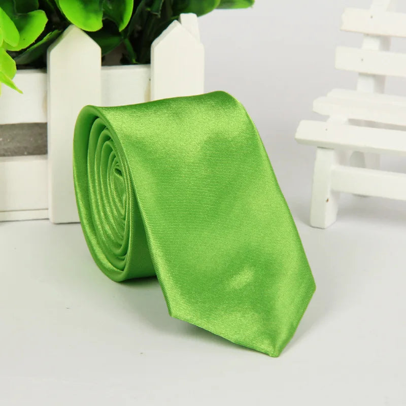 5cm Men tie silk polyester necktie classic formal solid plain pink black sage wedding party gift Slim Skinny women tie  cravatte