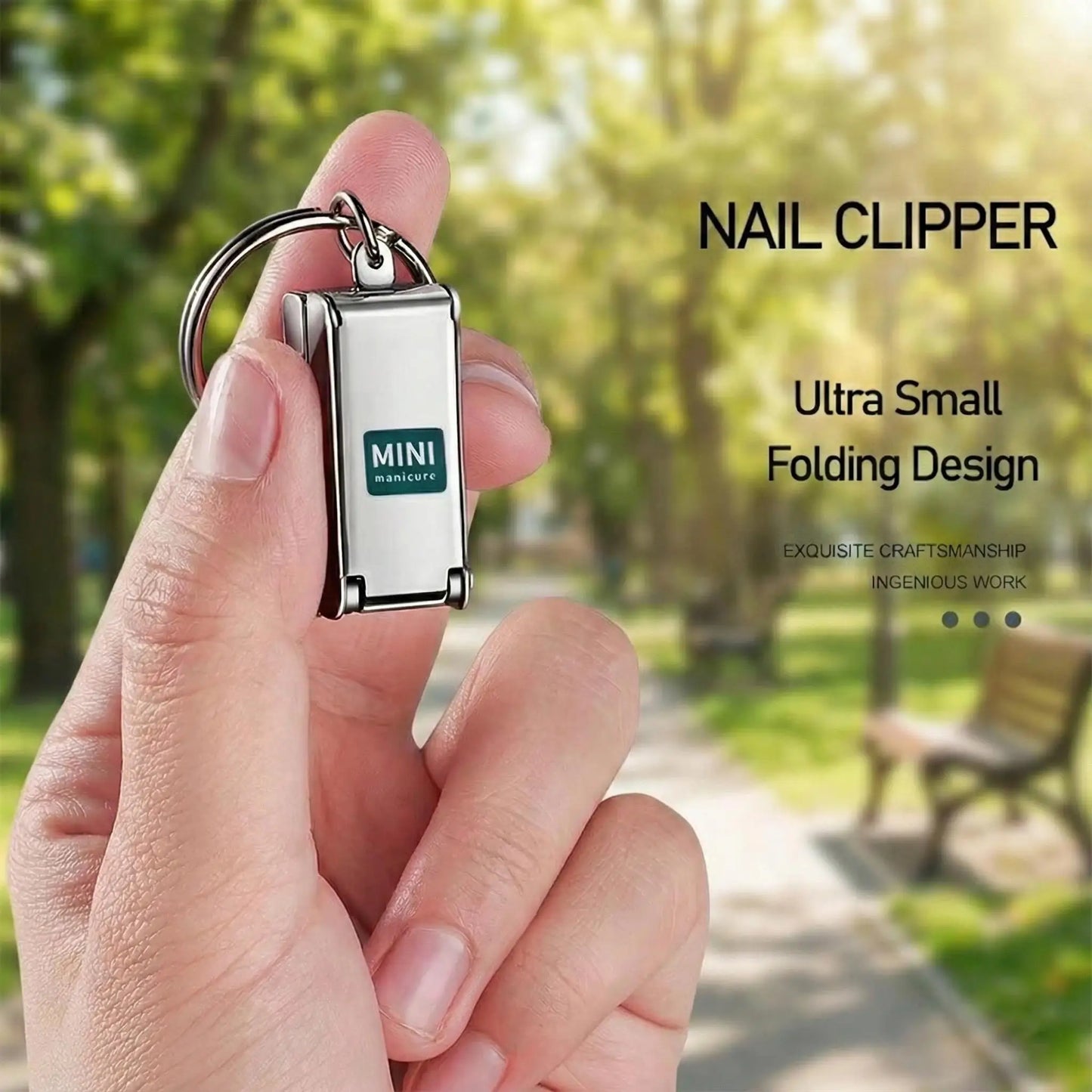 Nail Clippers Collapsible Portable Travel Fingernail Nail Scissors Cutter Stainless Steel Manicure Tools 1pcs