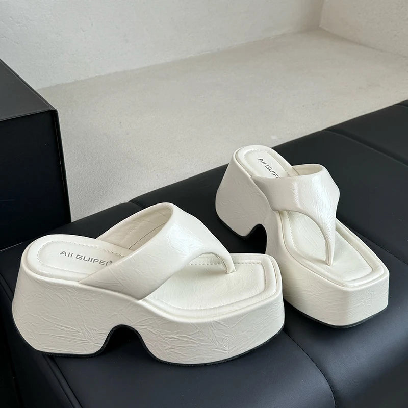 Pumps Flip Flops Slippers Shoes For Ladies New 2026 Female Footwear Platform Wedges Women Slippers Fashion Slides Heels  Shoes