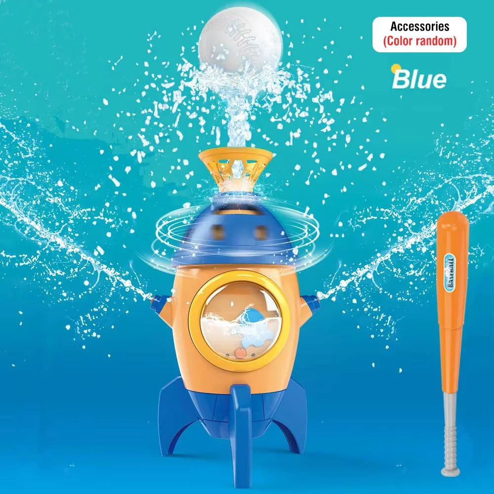 outdoor Water Toy Baby Bath Toys Cartoon Squid windmill Sprinkler Rotating Spray Garden Yard  Fun Games Toys for Kids boys girls