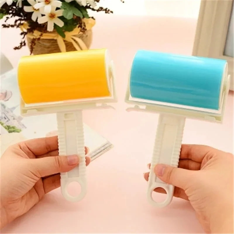 Water-washable Roller with Cover, Portable Clothes, Carpet Sheets, Wool-absorbing and Dust-adhering Roller Household  Tools