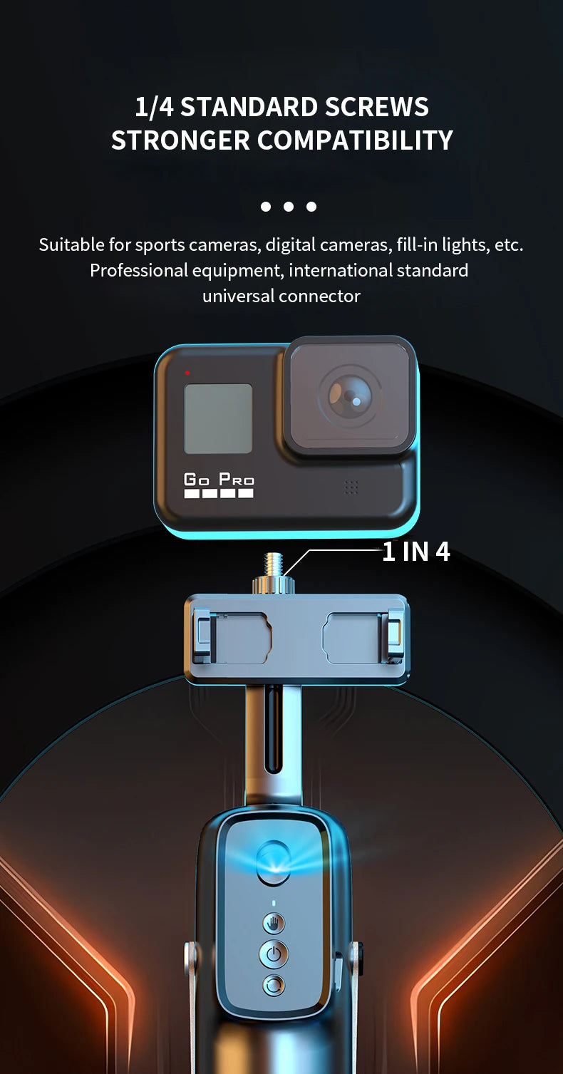 Smart Phone Gimbal - 360° Rotation, Auto Tracking, Stabilize Shots for Phone, Perfect for Vlogging & Live Streaming, Easy To Use
