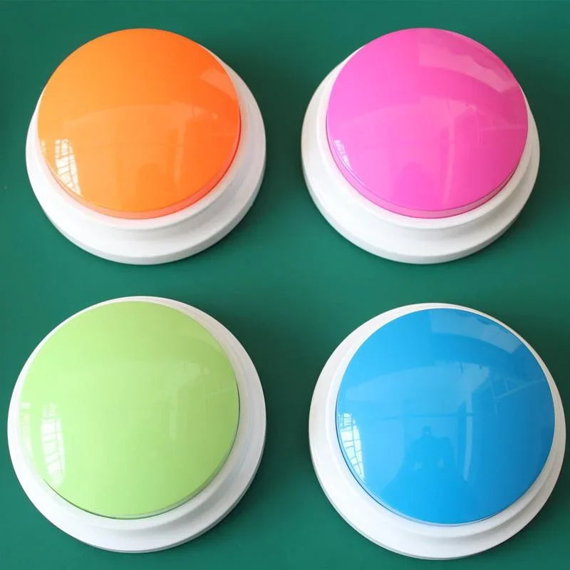 Pet Sound Box Recordable Talking Button Cat Voice Recorder Communication Supplies Training Squeeze Dog Toys Puppy Accessories