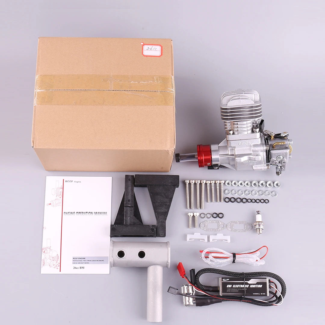 RCGF 26cc Petrol /Gasoline Engine 26ccBM for RC Model Airplane for RC Airplane Two Strokes Single Cylinder Side Exhaust Natural