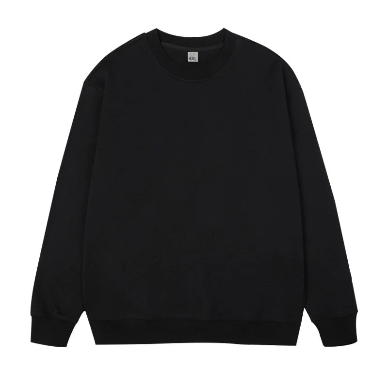 Plus Size Men's O-Neck Hoodies High Grade Spring Autumn Sweatshirts Cotton Warm Soft Long Sleeved Tops Male Outdoor Pullovers