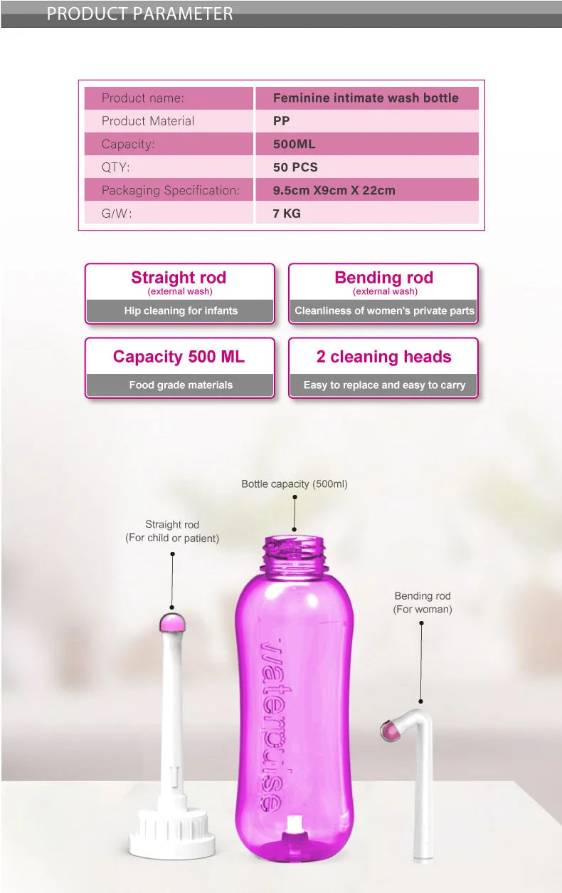 500ml Portable Bidet Baby Butt Washing Device Spray Handheld Travel Bidet For Pregnant Women Baby Cleansing Water Washer Bottle