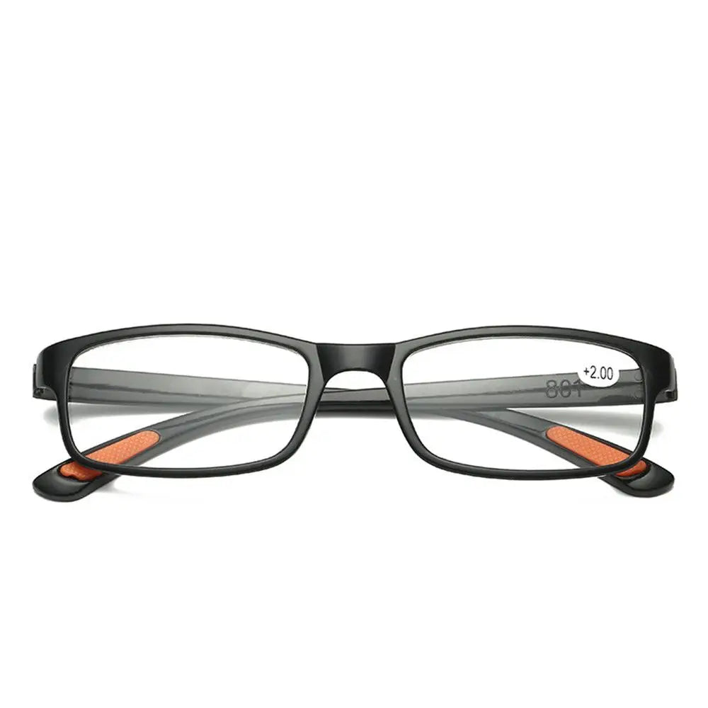Reading Glasses for Men Women Square Frame Ultra Light Readers Eyeglasses Presbyopia with Diopter +100/+150/+200/+250/+300/+350