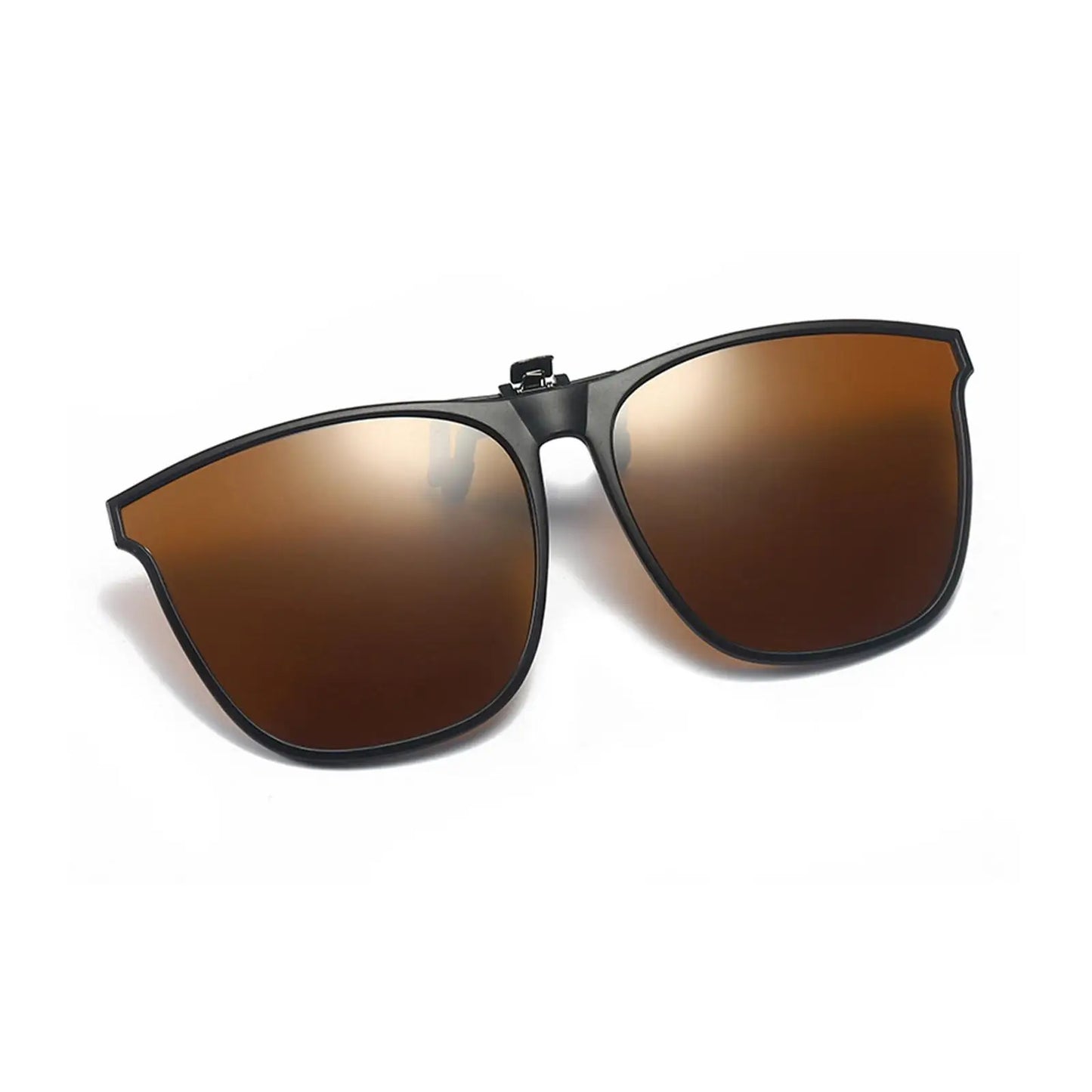 Polarized Clip On Sunglasses Men Women UV400 Anti Glare Sun Glasses for Driving Fishing Vintage Square Flip Up Glasses Eyewear