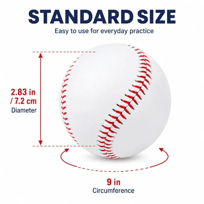Baseball No. 9 Hardball Training Handmade Balls Fitness Products White Safety Kid Baseballs Men's Practice Team Game