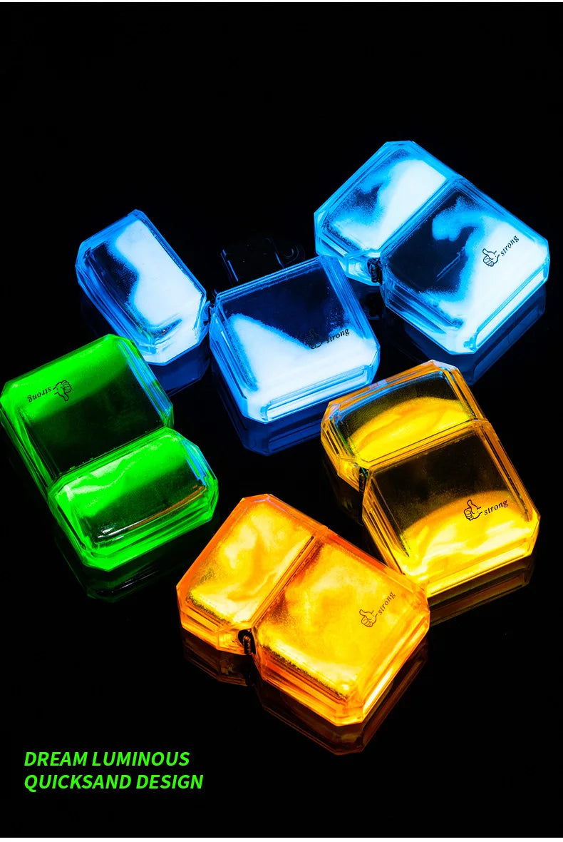 Unusual Quicksand Luminous Kerosene Lighter Inflatable Lighter Windproof Cigarette Lighter Smoking Accessories Men Gift Cool