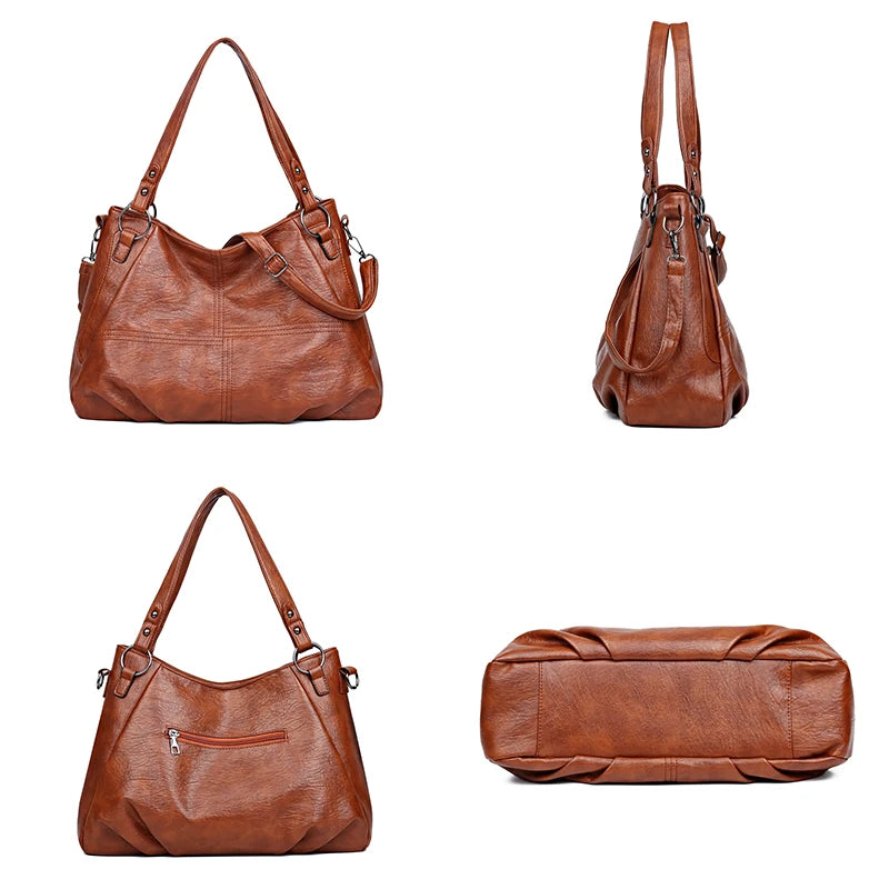 Fashionable Simple Handbag Famous Luxury Designer Women Tote Bag High Quality Soft Leather Large Capacity Women's Shoulder Bags