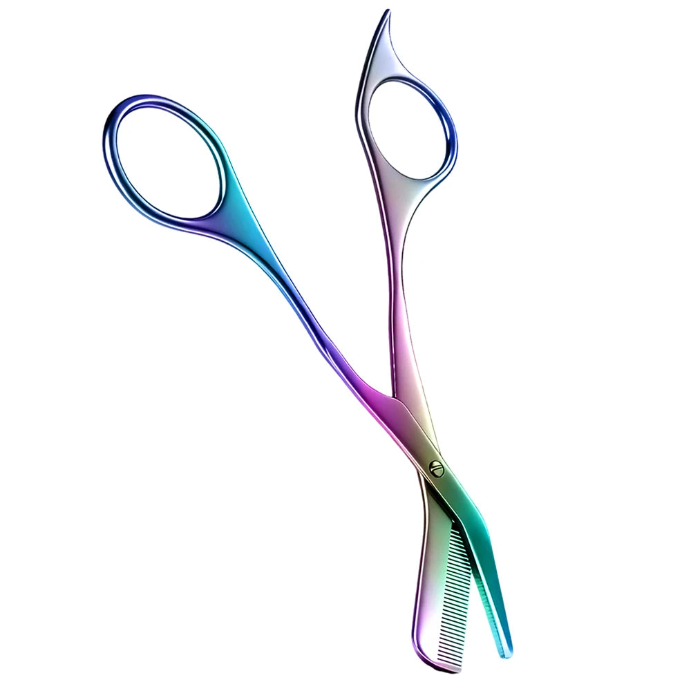 1Pcs Eyebrow Trimmer Scissors with Combs Eyebrow Trimming Scissors with Comb 2-in-1 Eyebrow Scissors Grooming Tool