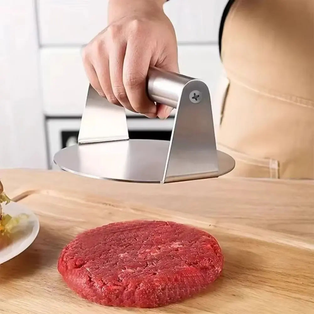 Circular Square Hamburger Meat Press Stainless Steel Squeezer Beef Grill Press Mould Square with Handle Press Patty Maker Mold