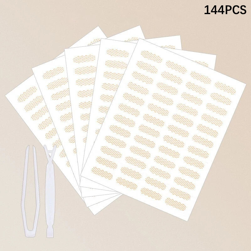 Natural Eye-Lift Mesh-Lace Transparent Invisible Self-adhesive Eyelid Tapes Stickers Women Invisible Double-fold Eyelid Stickers