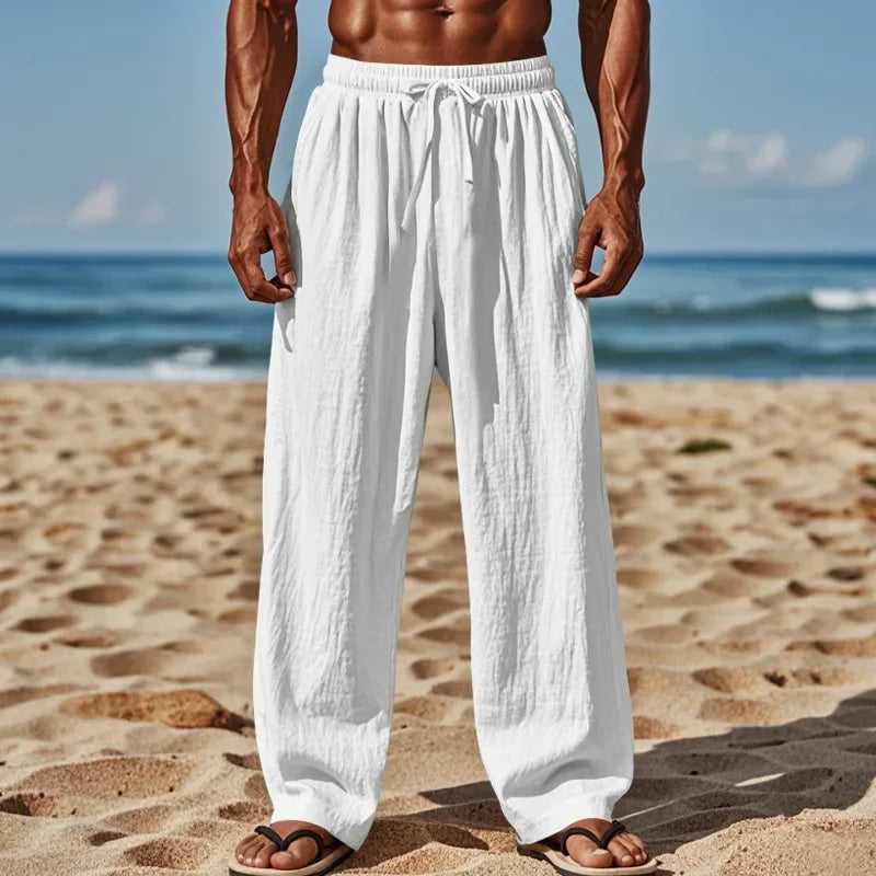 Men's Casual Pants Comfortable and Breathable Daily Wear with Fashionable Men Must Be Large Size Loose Elastic Waist Comfort