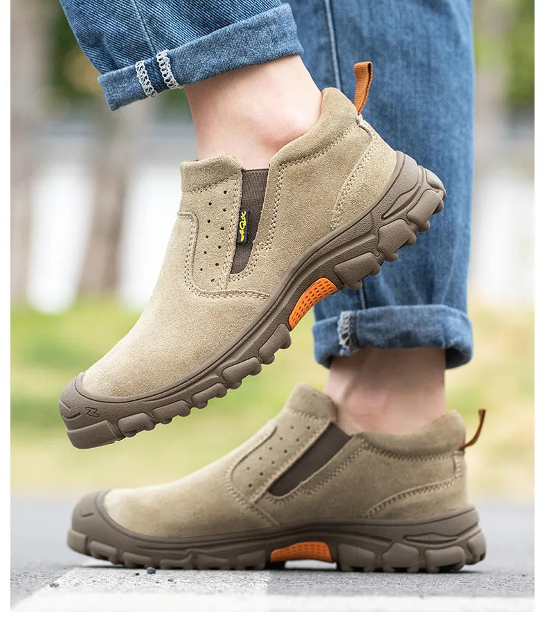 Men's work shoes  anti impact, anti puncture, steel wrapped head, electric welder  step on safety shoes  insulation
