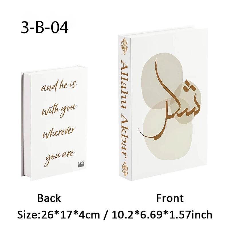 Islamic Mosque Kabaa Luxury Fake Book Home Decor Decorative Books Storage Box Simulation Book Coffee Table Interior Decoration