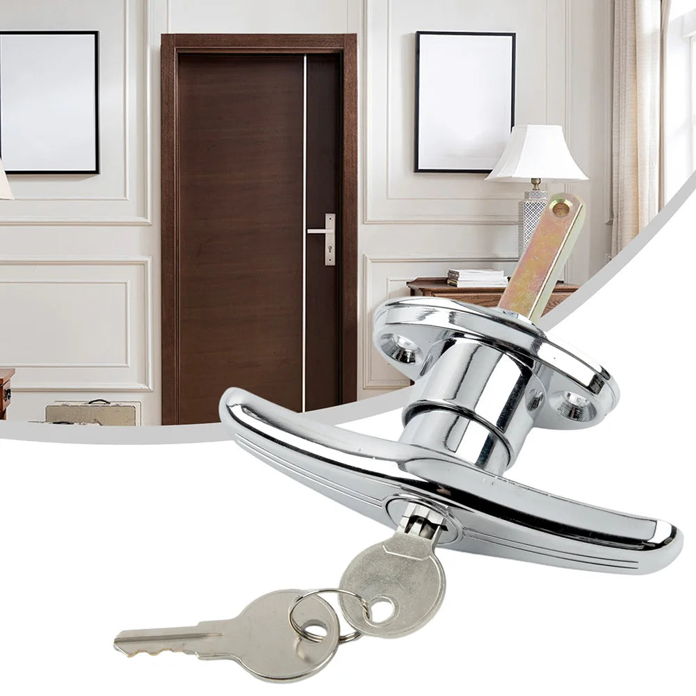 Garage Door Lock T Handle Rear Fix Keyed To Differ Caravan Garage Shed Campervan Garage Door Opener T Lock Handle